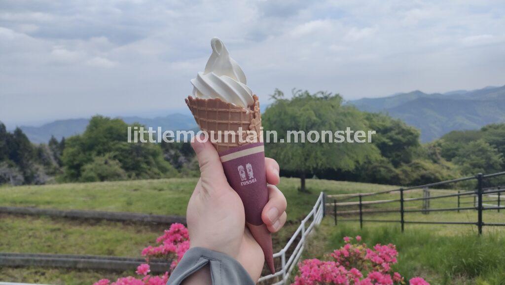 彩の国ふれあい牧場で登山スイーツ♪ソフトクリーム