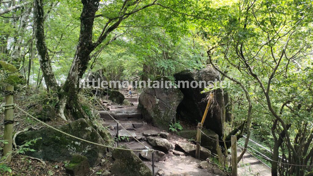 巨石と新緑！女体山山頂（877m）へ