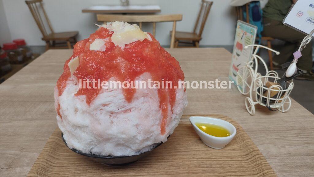 【下山スイーツ】創作かき氷 好日堂 【嬉し恥ずかし完熟トマト】