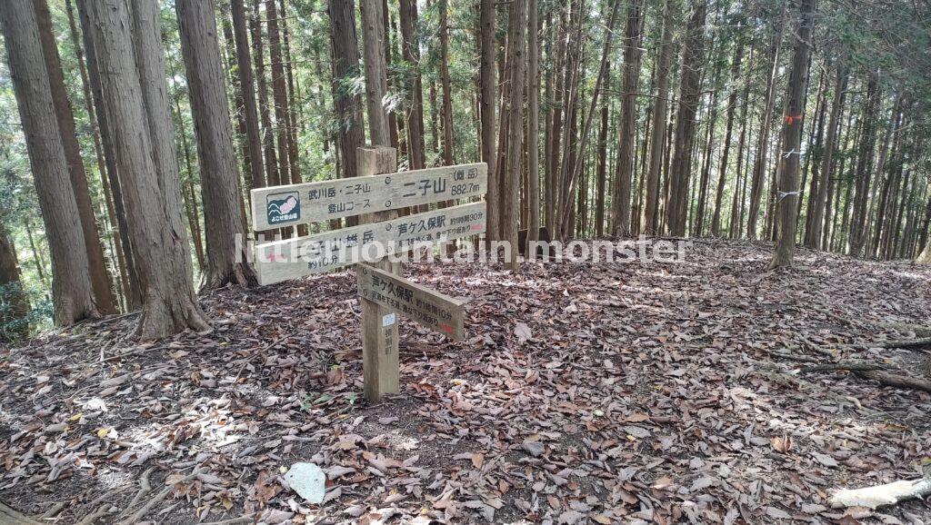 山頂がふたつ!横瀬二子山雄岳(882.8 m)・ 雌岳(870 m)