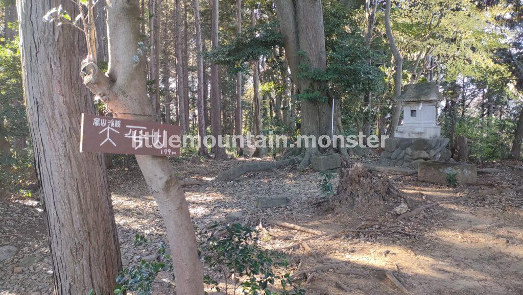 大平山頂上（178m）を目指して登る