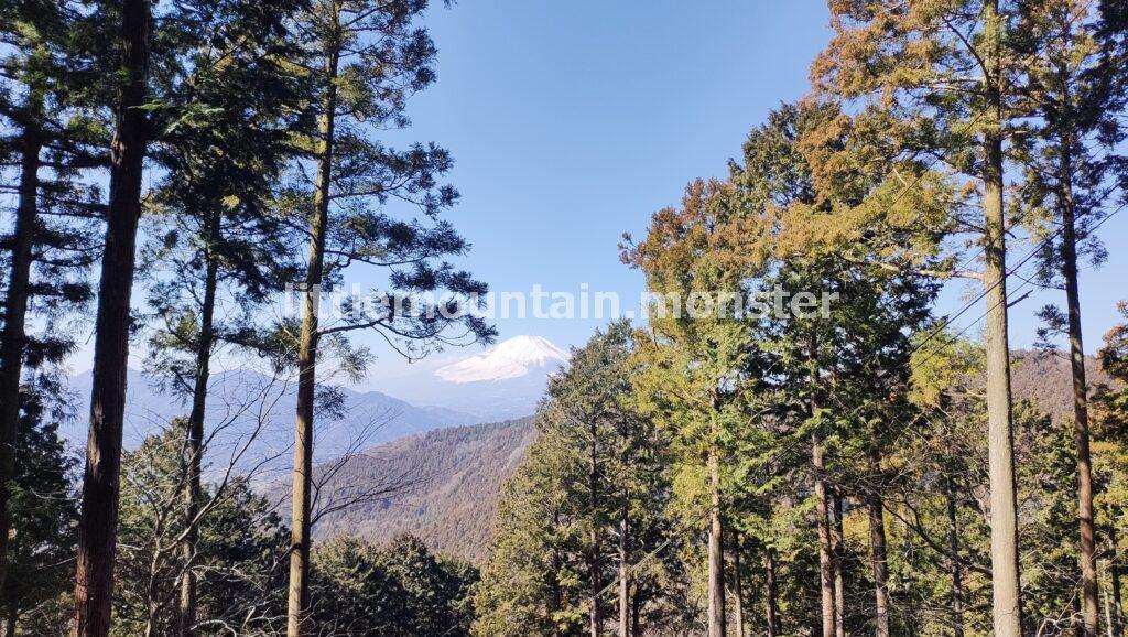 富士山ドーン!舗装コンクリの道を松田山山頂へ登る