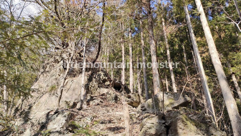 節分草園から一番近い「つつじ新道登山口」から四阿屋山にはいる