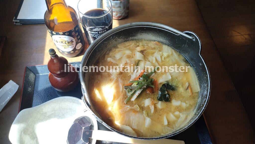 下山メシ：甲州名物ほうとう＋クラフトビール