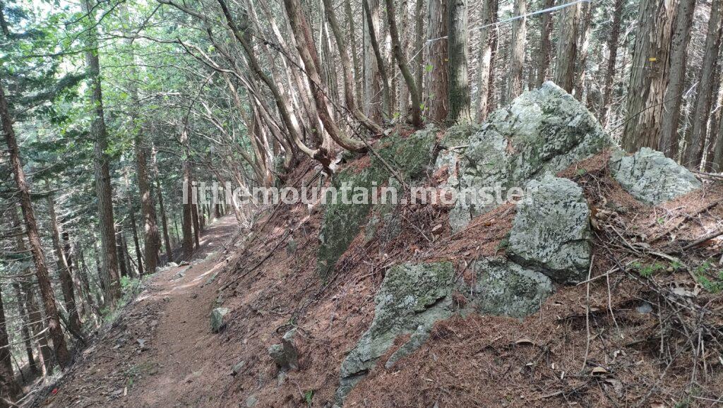 鐘掛城経由で西門平へ下山