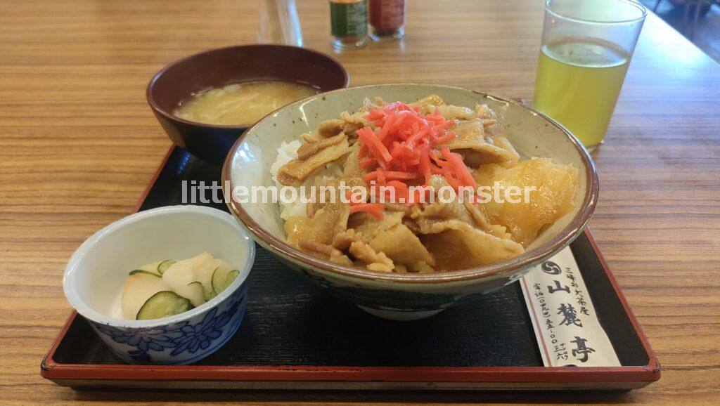 下山メシ：山麓亭で豚丼
