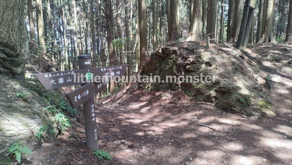 旧定峰峠を経て、経塚バス停へ下山。がっ…