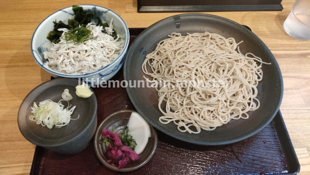 【下山メシ】しらす丼ともりそばのセット
