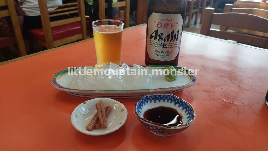 【下山メシ①】駒鳥売店さんで刺身こんにゃくをあてに、ビール
