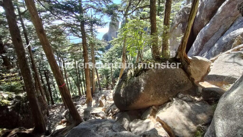 瑞牆山荘目指して、ひたすら下る